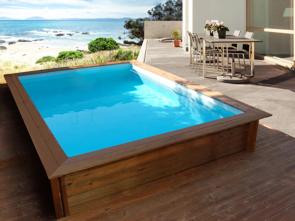 Piscina rettangolare in legno Toledo - 3,00 x 2,00 x 0,71 m