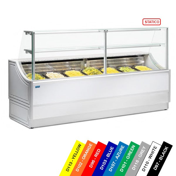 BANCO VENDITA REFRIGERATO STATICO CALIFORNIA P.81 +2+4° VETRO DRITTO