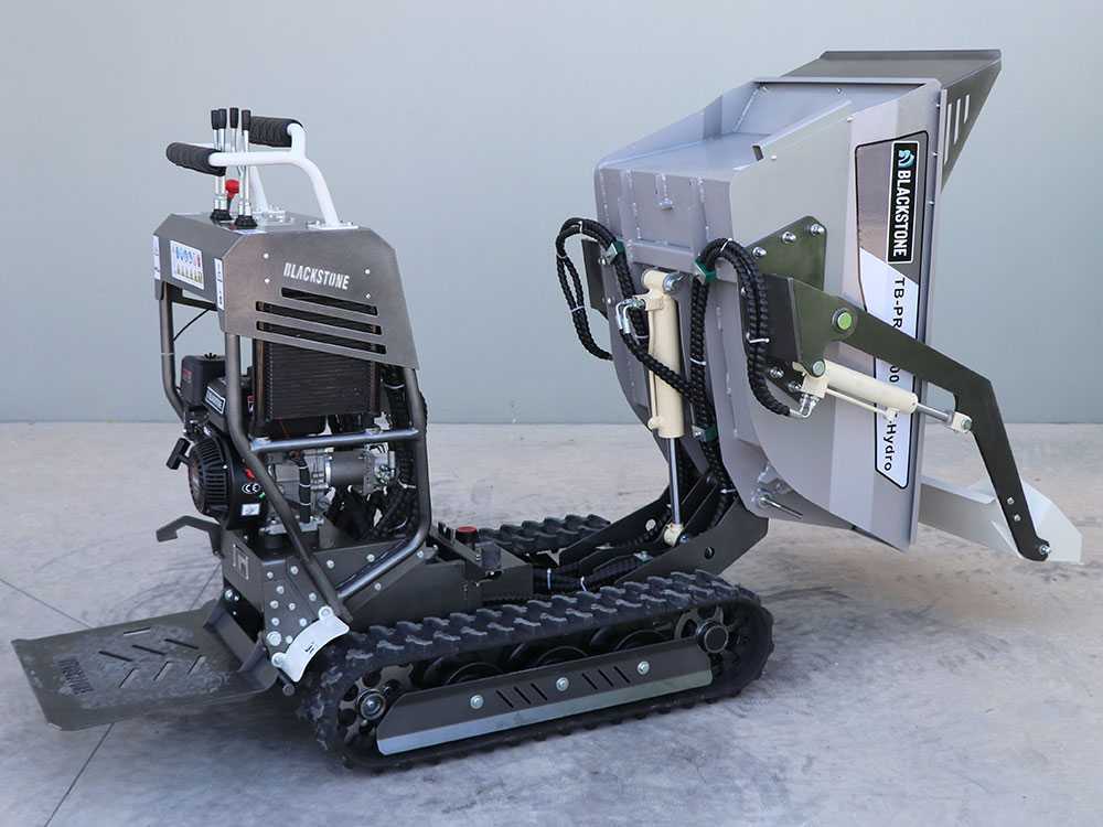 Blackstone TB-PRO 5500 DLT-Hydro - Motocarriola cingolata cassone dumper idraulico 500Kg