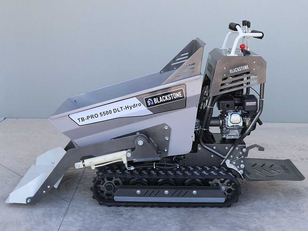 Blackstone TB-PRO 5500 DLT-Hydro - Motocarriola cingolata cassone dumper idraulico 500Kg
