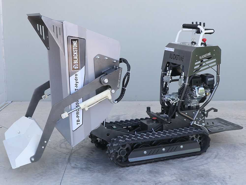 Blackstone TB-PRO 5500 DLT-Hydro - Motocarriola cingolata cassone dumper idraulico 500Kg