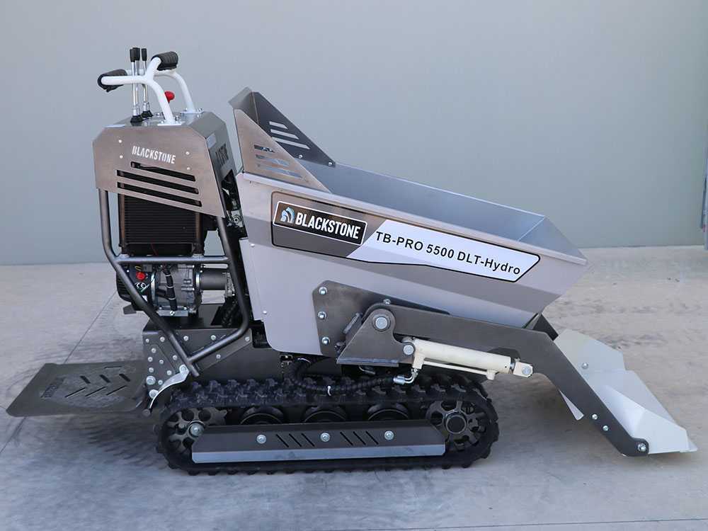 Blackstone TB-PRO 5500 DLT-Hydro - Motocarriola cingolata cassone dumper idraulico 500Kg