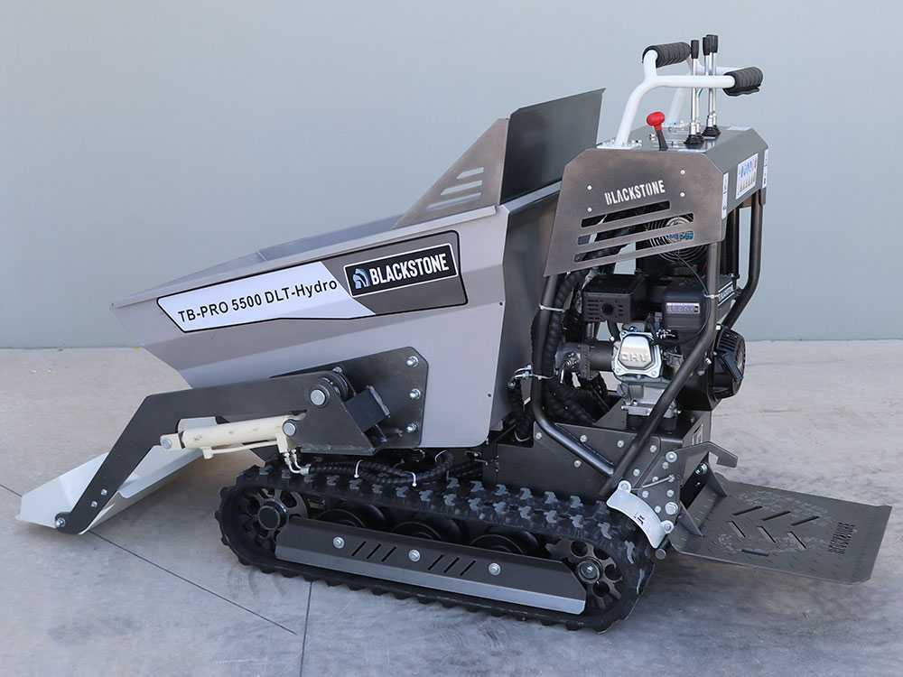 Blackstone TB-PRO 5500 DLT-Hydro - Motocarriola cingolata cassone dumper idraulico 500Kg