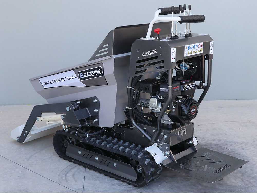 Blackstone TB-PRO 5500 DLT-Hydro - Motocarriola cingolata cassone dumper idraulico 500Kg