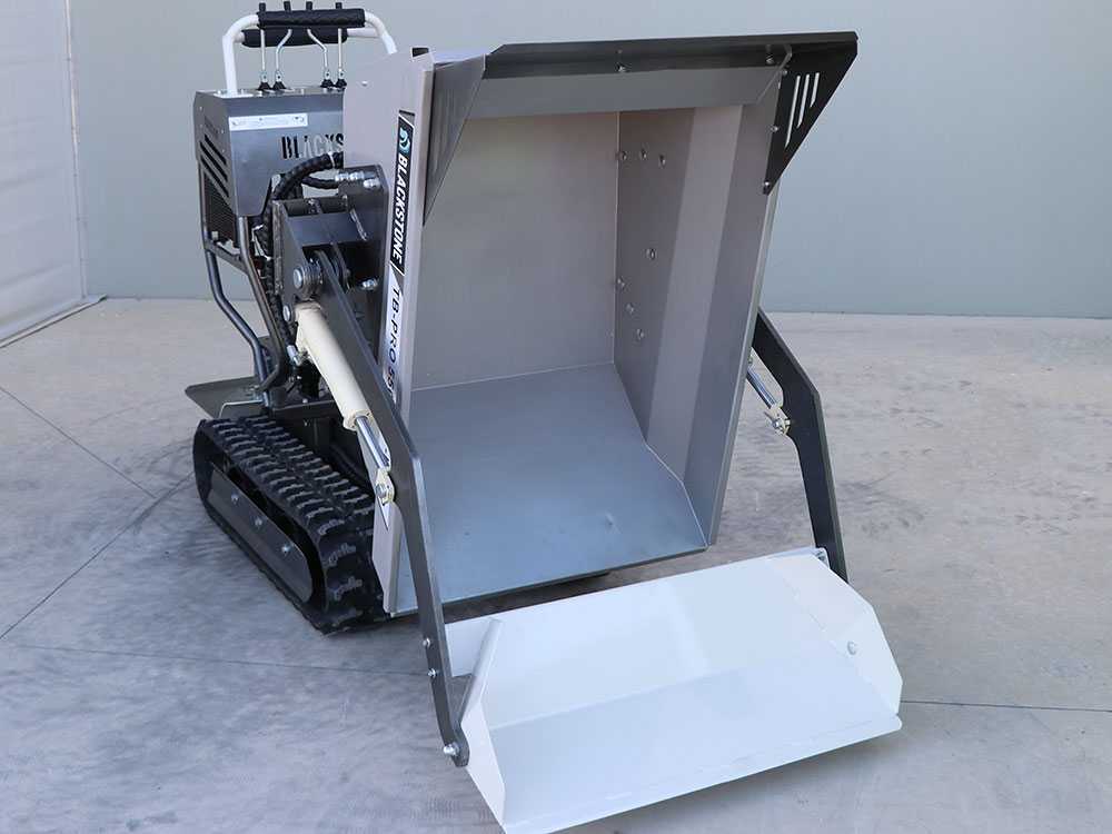 Blackstone TB-PRO 5500 DLT-Hydro - Motocarriola cingolata cassone dumper idraulico 500Kg