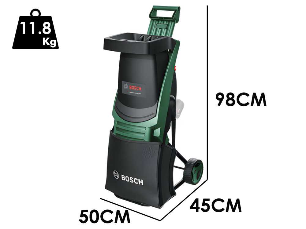 Bosch UniversalShredder - Biotrituratore a batteria 36V - con sacco di raccolta - SENZA BATTERIA E CARICABATTERIE