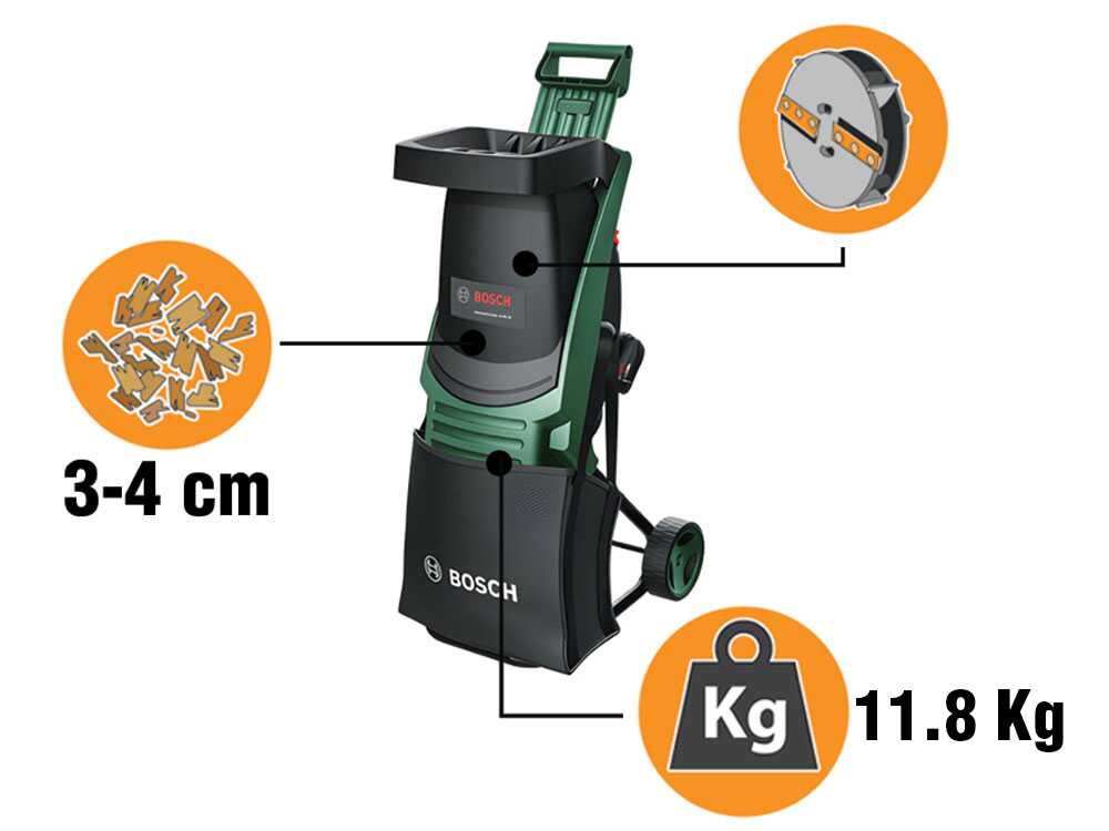 Bosch UniversalShredder - Biotrituratore a batteria 36V - con sacco di raccolta - SENZA BATTERIA E CARICABATTERIE