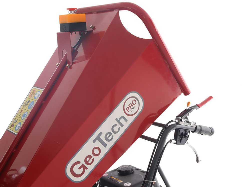 GeoTech-Pro BMS155 BSE - Biotrituratore semovente a cingoli su motocarriola GeoPorter 330E BS - Motore B&S XR2100