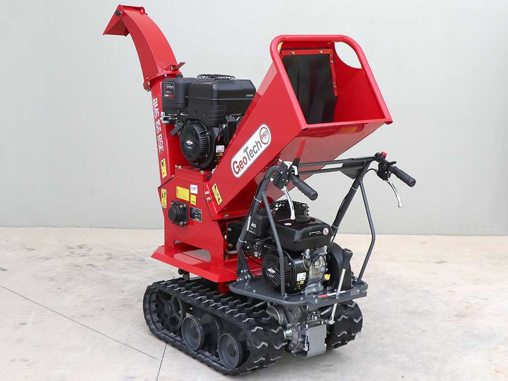 GeoTech-Pro BMS155 BSE - Biotrituratore semovente a cingoli su motocarriola GeoPorter 330E BS - Motore B&S XR2100