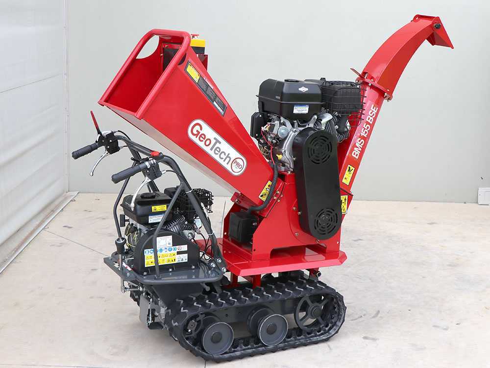 GeoTech-Pro BMS155 BSE - Biotrituratore semovente a cingoli su motocarriola GeoPorter 330E BS - Motore B&S XR2100