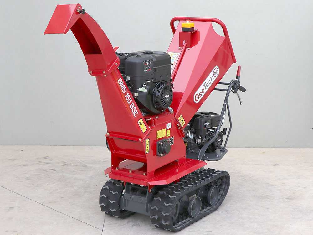 GeoTech-Pro BMS155 BSE - Biotrituratore semovente a cingoli su motocarriola GeoPorter 330E BS - Motore B&S XR2100