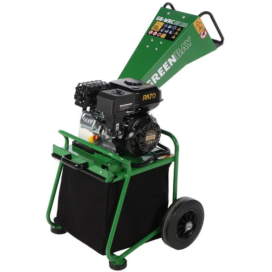 GreenBay GB-WRC 55 RB - Biotrituratore a scoppio - Motore a benzina RATO R210-A da 7 HP