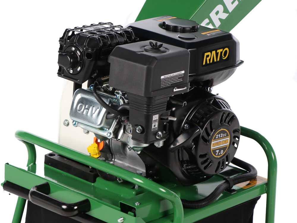 GreenBay GB-WRC 55 RB - Biotrituratore a scoppio - Motore a benzina RATO R210-A da 7 HP