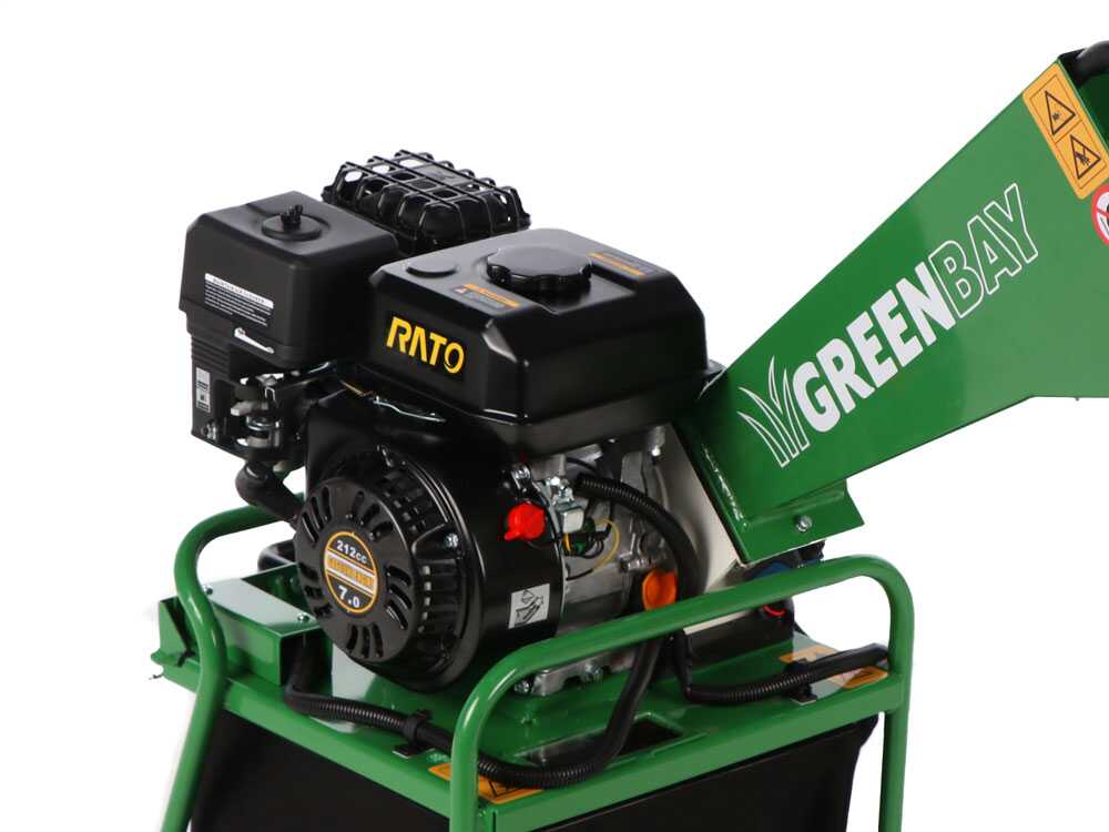 GreenBay GB-WRC 55 RB - Biotrituratore a scoppio - Motore a benzina RATO R210-A da 7 HP