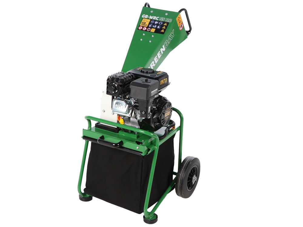 GreenBay GB-WRC 55 RB - Biotrituratore a scoppio - Motore a benzina RATO R210-A da 7 HP