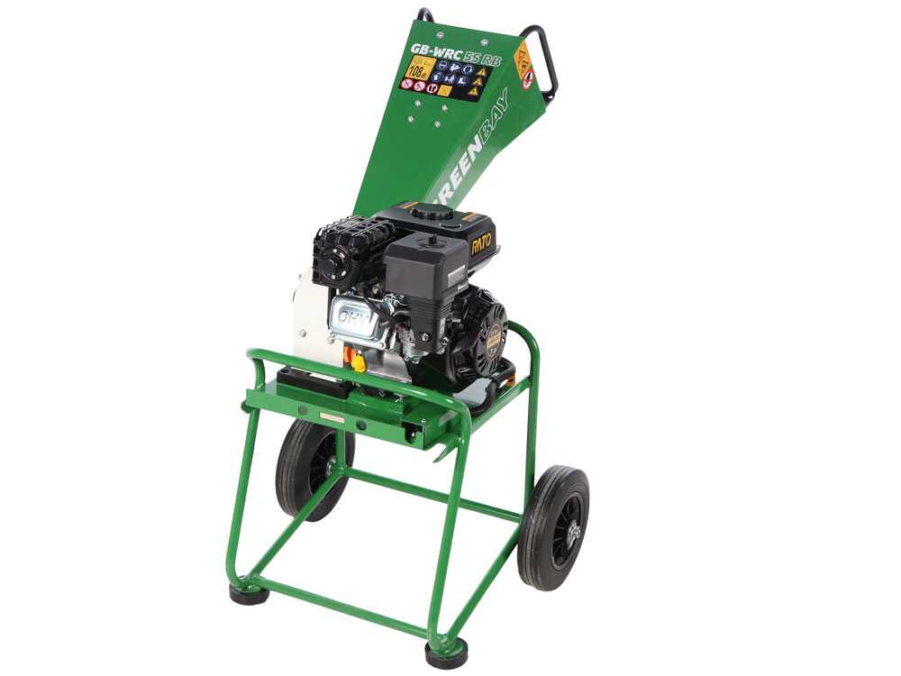 GreenBay GB-WRC 55 RB - Biotrituratore a scoppio - Motore a benzina RATO R210-A da 7 HP