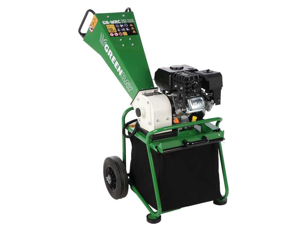 GreenBay GB-WRC 55 RB - Biotrituratore a scoppio - Motore a benzina RATO R210-A da 7 HP