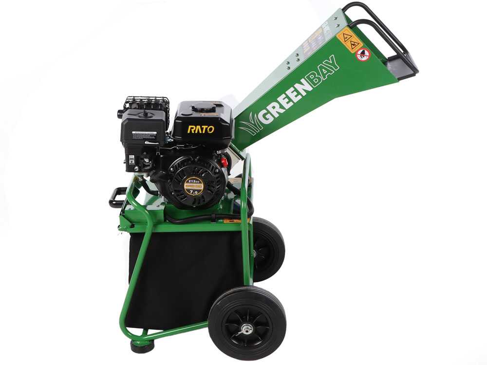 GreenBay GB-WRC 55 RB - Biotrituratore a scoppio - Motore a benzina RATO R210-A da 7 HP