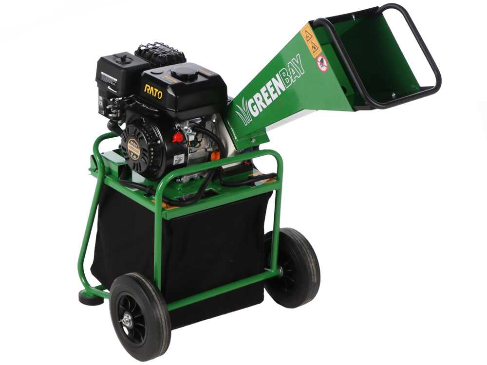 GreenBay GB-WRC 55 RB - Biotrituratore a scoppio - Motore a benzina RATO R210-A da 7 HP