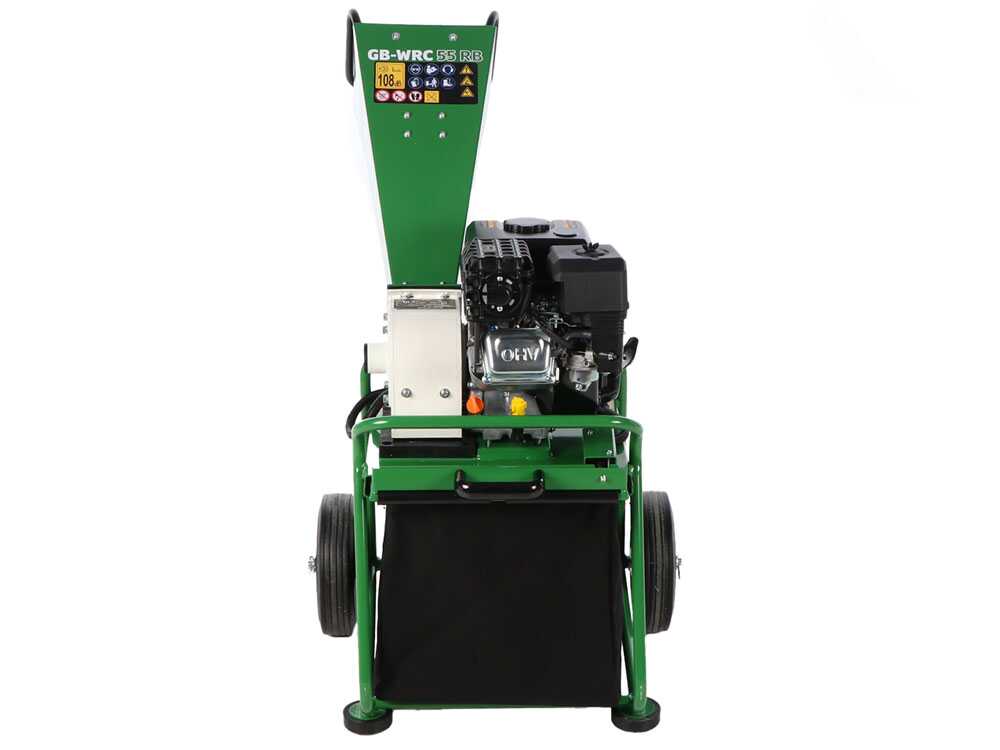 GreenBay GB-WRC 55 RB - Biotrituratore a scoppio - Motore a benzina RATO R210-A da 7 HP