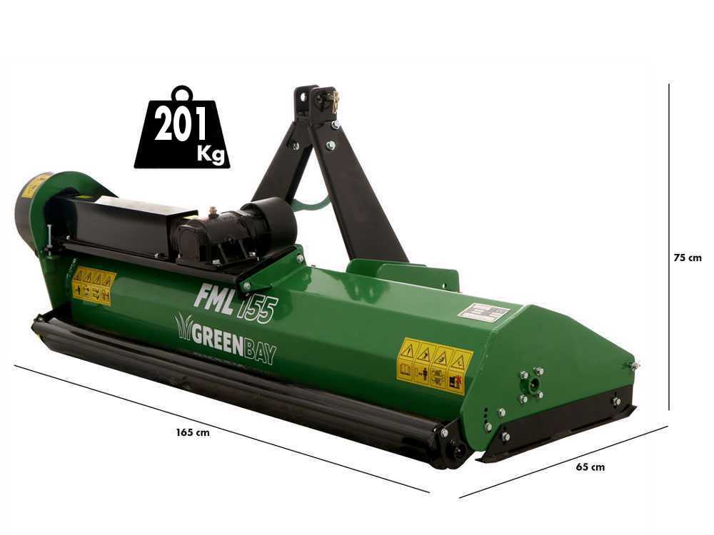 Greenbay fml 155 Trinciaerba per trattore