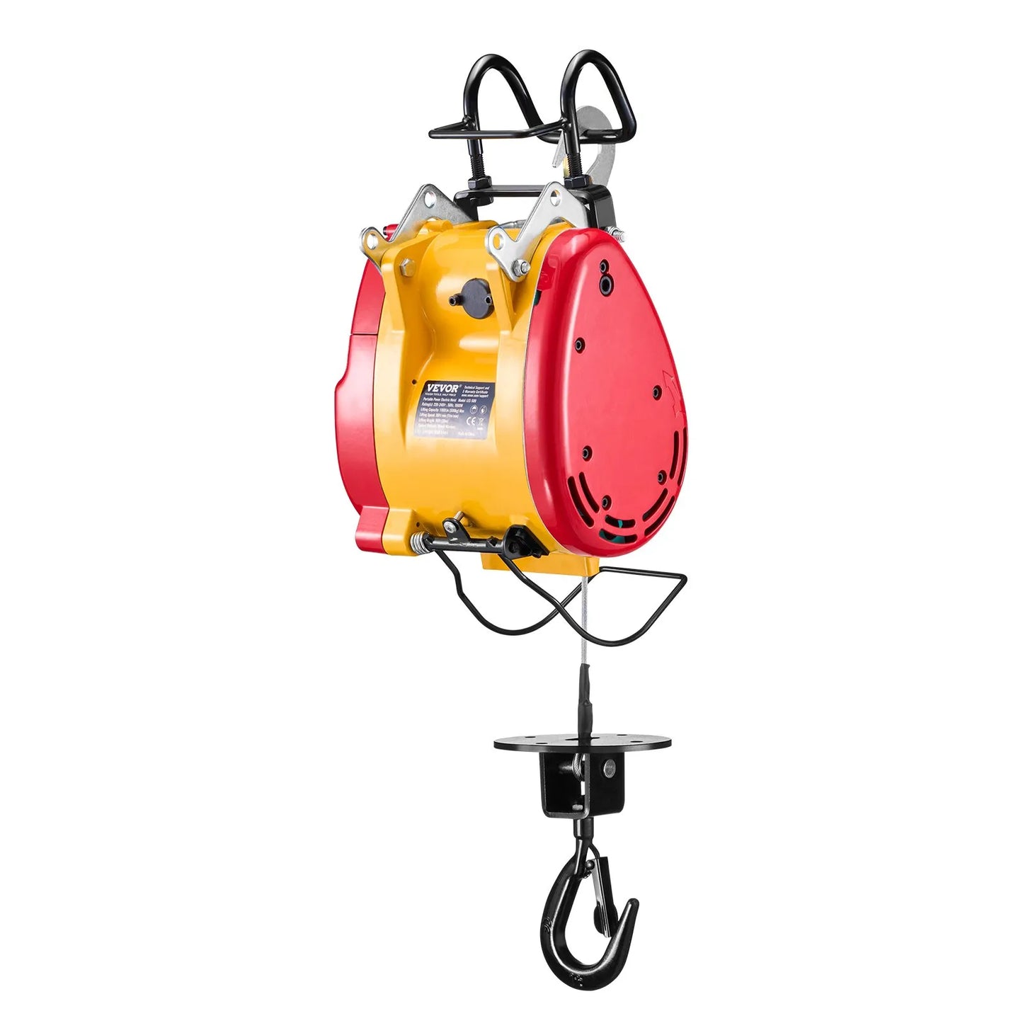 Paranco elettrico VEVOR 2 in 1,500 kg,verricello portatile 1500 W,altezza 30 m,velocità 11 mmin,telecomando,garage,magazzino