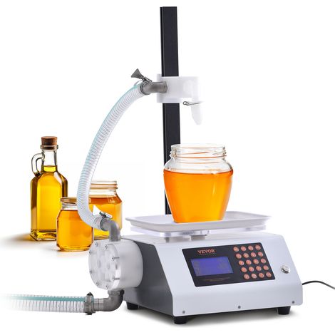 VEVOR Riempitrice per Liquidi Capacita Pesatura 5-5000g, Riempitrice Liquidi Automatica per Bottiglie Controllo Digitale, Riempitrice da Banco con Pompa Peristaltica Liquido ad alta Viscosita