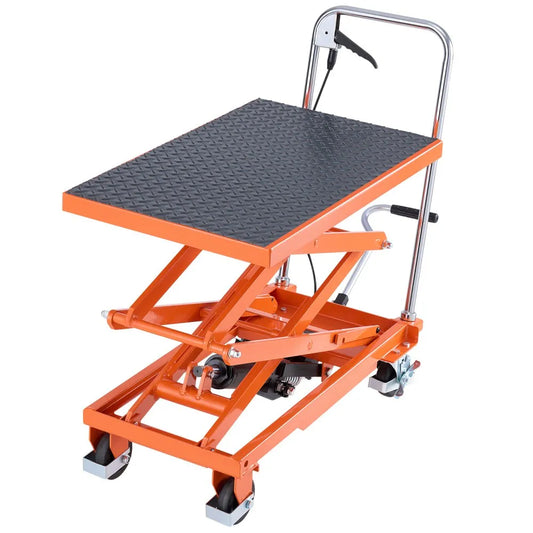 VEVOR Tavolo Elevatore Idraulico, Capacità 226,8 kg Carrello Elevatore a Doppia Forbice con 4 Ruote, Cuscinetto Antiscivolo, Altezza di Sollevamento 1200 mm per Movimentazione e Trasporto di Materiali
